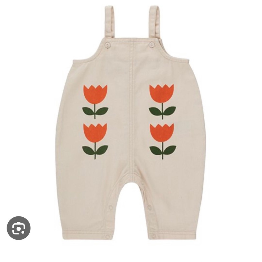 ISO Tiny Cottons Flowers Baby Dungarees (AW22) TinyCottons